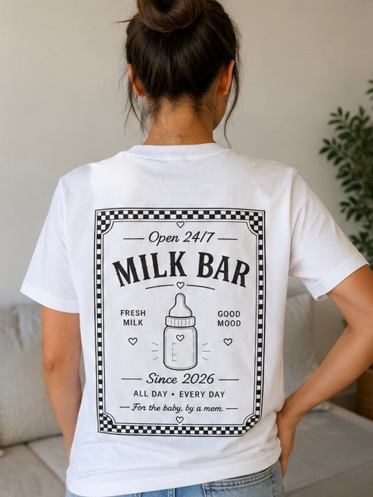 Tee-shirt Allaitement personnalise « Milk Bar »