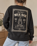 Sweat Noir Allaitement Milk Bar [Collection Upcycling]