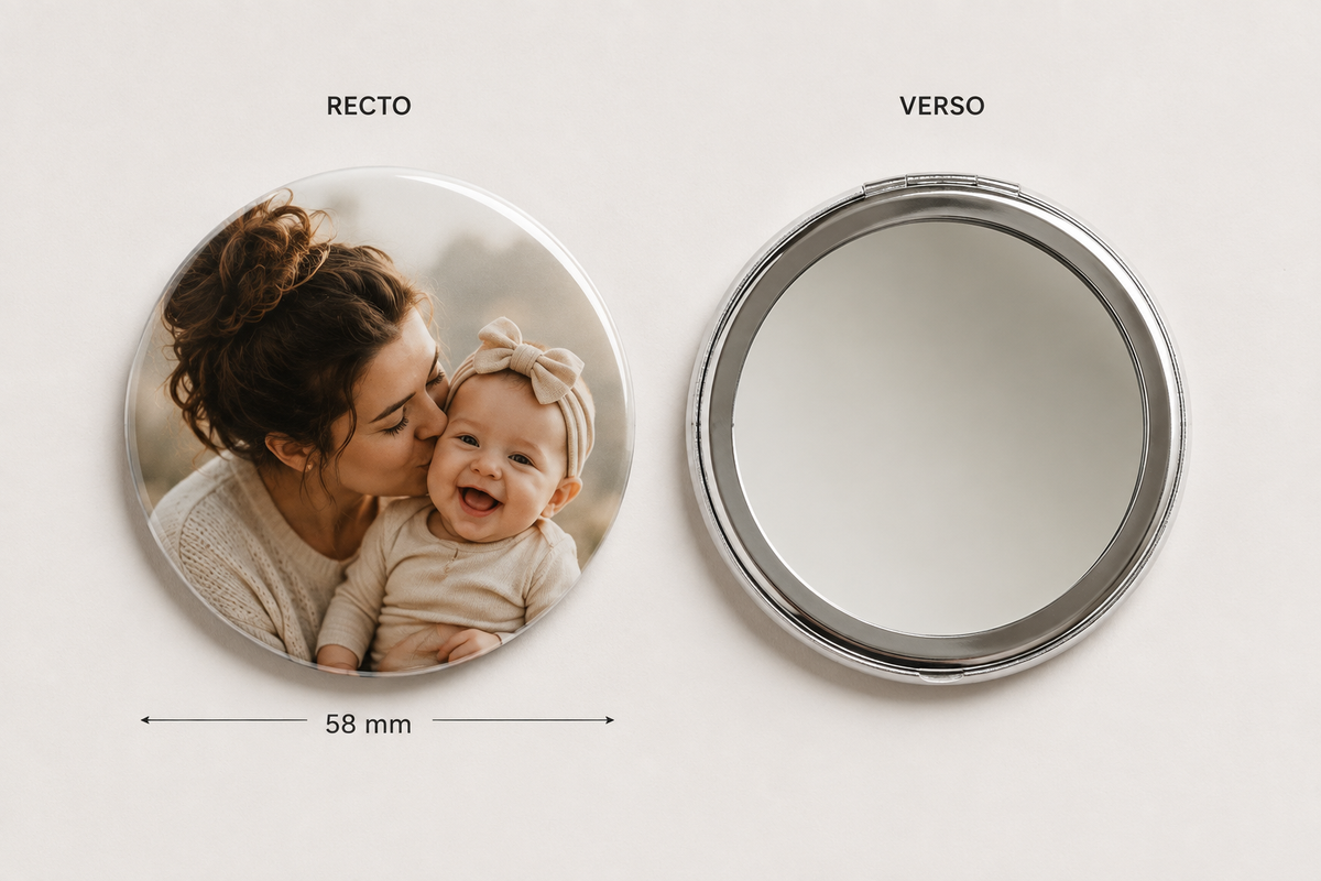 Miroir photo rond 58mm