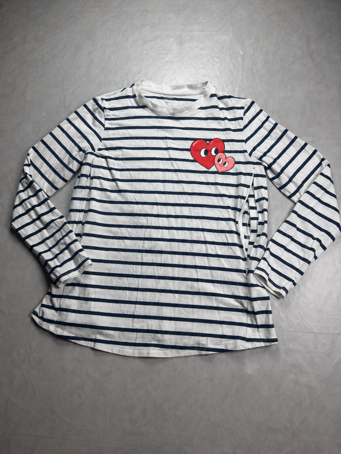 Tee shirt allaitement manche longue « d’amour et de lait frais »  [COLLECTION UPCYCLING]