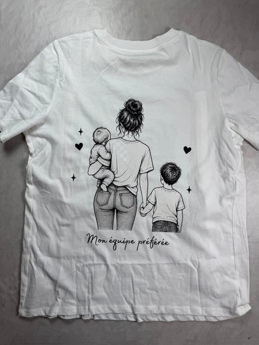Tee-shirt allaitement personnalisé "mom of 2"